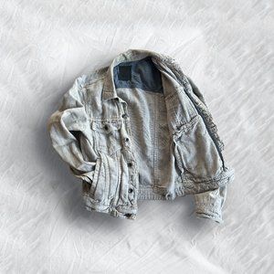 Guess Gray Denim Vintage Jacket (Worn)